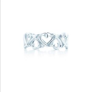 Tiffany Loving Heart Band Ring (size 7)